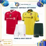 Wrexham home & away Kids Football Kit 25_26 - birthday