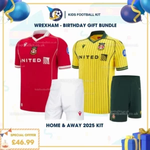 Wrexham home & away Kids Football Kit 25_26 - birthday