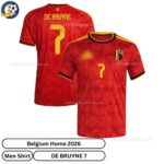 Belgium DE BRUYNE 7 Home 2026 Men Football Shirt- overview