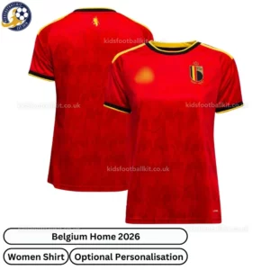 Belgium World Cup Home Women Football Shirt 2026-over view
