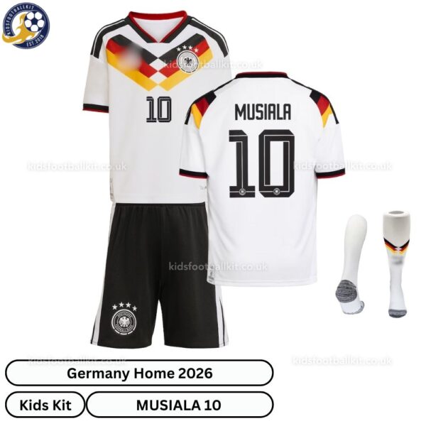 Germany MUSIALA 10 Home 2026 Kids Football Kit- overview