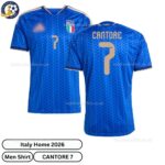 Italy CANTORE 7 Home 2026 Men Football Shirt- overview