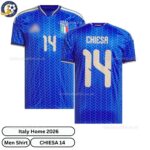 Italy CHIESA 14 Home 2026 Men Football Shirt- overview