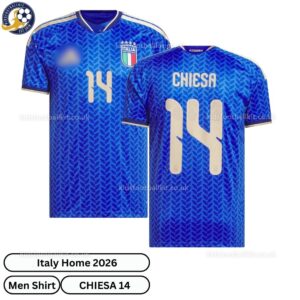 Italy CHIESA 14 Home 2026 Men Football Shirt- overview