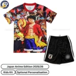 Japan One Piece Anime Kids Football Kit 25_26-front view-red