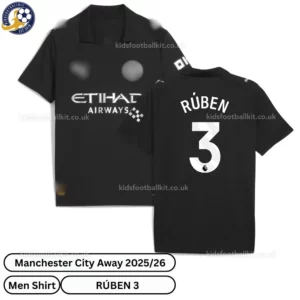 Manchester City Away Men Football Shirt 25_26 - RÚBEN 3 - over view