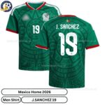 Mexico J.SANCHEZ 19 Home 2026 Men Football Shirt - overview