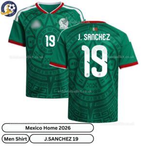 Mexico J.SANCHEZ 19 Home 2026 Men Football Shirt - overview
