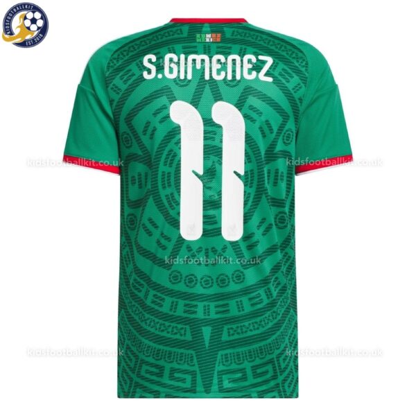 Mexico S.GIMENEZ 11 Home 2026 Men Football Shirtbackview