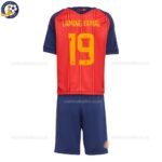 Spain LAMINE YAMAL 19 Home 2026 Kids Football Kit-backview