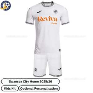 Swansea City Home Kids Football Kit 25_26-front view
