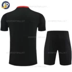 l-p Training Kids Football Kit 2024_25 (No Socks) – Black Red - back view