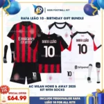 AC Milan home & away Kids Football Kit 25_26 - RAFA LEÃO 10