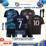 Al Nassr away & Inter Miami away Kids Football Kit 25_26 - RONALDO 7 & MESSI 10