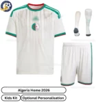 Algeria World Cup Home Kids Football Kit 2026-front view with socks