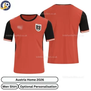 Austria Home Men Football Shirt 2026-over view