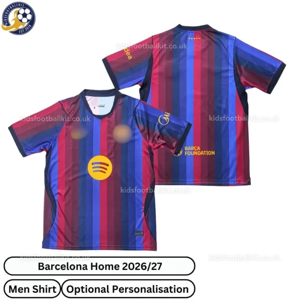 Barcelona Home Men Shirt 26_27-over view