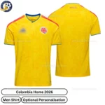 Colombia World Cup Home Men Football Shirt 2026-over view