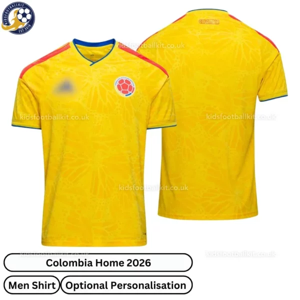 Colombia World Cup Home Men Football Shirt 2026-over view