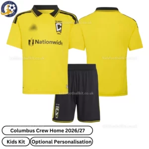Columbus Crew 2026 Home Kids Kit-over view