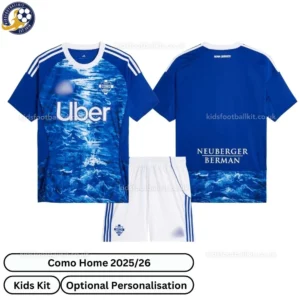 Como Home Kids Football Kit 2025_26-over view