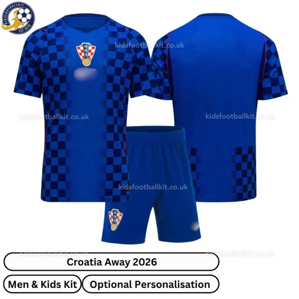 Croatia Away Men and Kids Kit 2026-over view