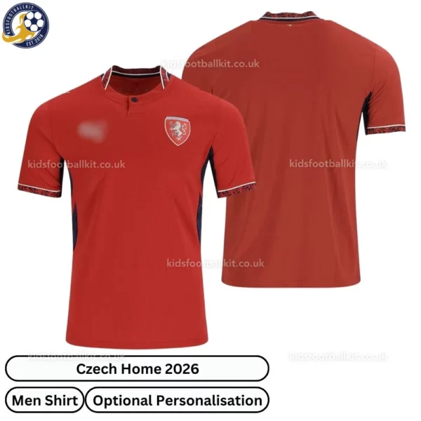 Czech Home Men Football Shirt 2026-over view