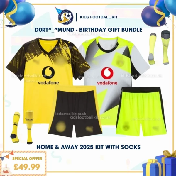 D-m home & away Kids Football Kit 25_26 with socks