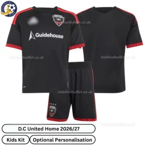 D.C United Home 26_27 Kids Kit-over view