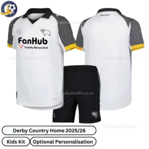 Derby Country Home Kids Football Kit 25_26-over view