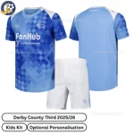 Derby County Third Kids Football Kit 25_26-over view