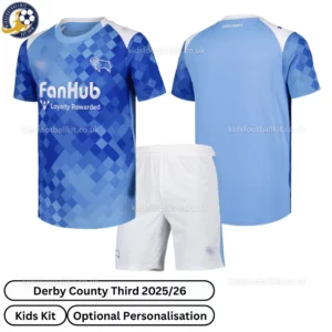 Derby County Third Kids Football Kit 25_26-over view