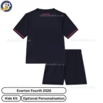 Everton Fourth Kids Football Kit 2025/26 - Back View