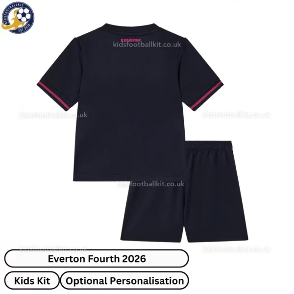 Everton Fourth Kids Football Kit 2025/26 - Back View