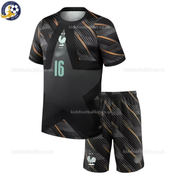 France Goalkeeper Kids Kit 2026-front view-black-MAIGNAN 16