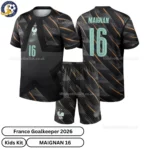 France Goalkeeper Kids Kit 2026-over view-black-MAIGNAN 16