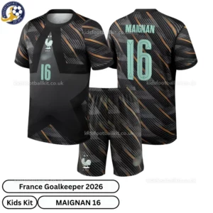 France Goalkeeper Kids Kit 2026-over view-black-MAIGNAN 16