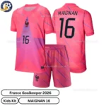 France Goalkeeper Kids Kit 2026-over view-pink-MAIGNAN 16