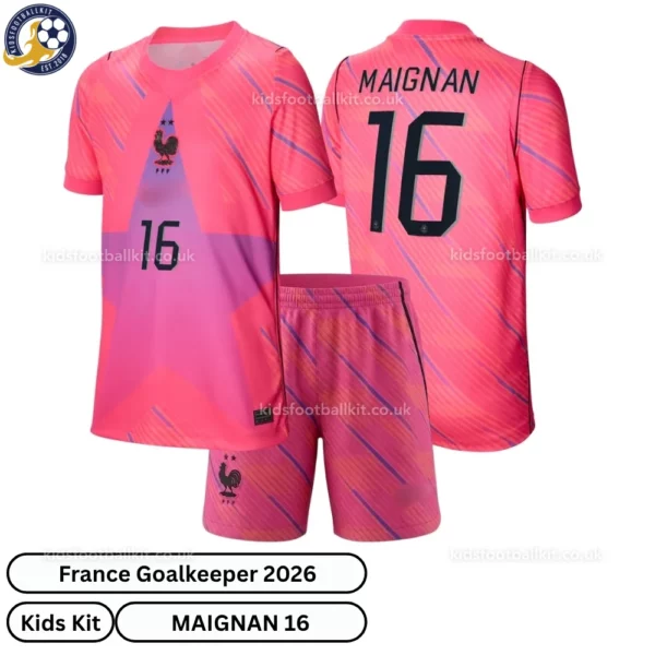 France Goalkeeper Kids Kit 2026-over view-pink-MAIGNAN 16