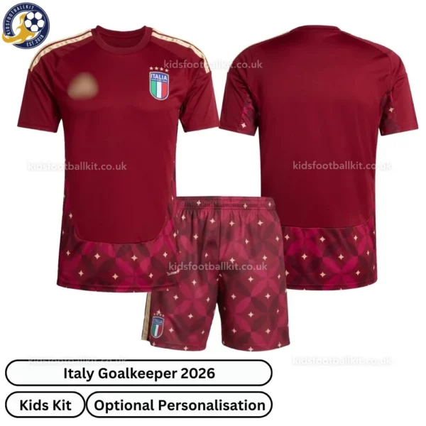 Italy Goalkeeper Kids Football Kit 2026-over view