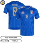 Italy World Cup Home Men Football Shirt 2026- TONALI 8-over view