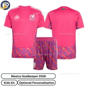 Mexico Goalkeeper Kids Football Kit 2026-over view