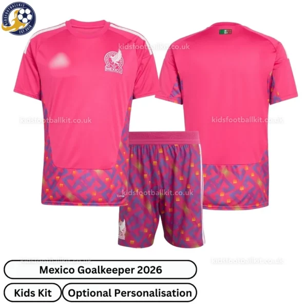 Mexico Goalkeeper Kids Football Kit 2026-over view