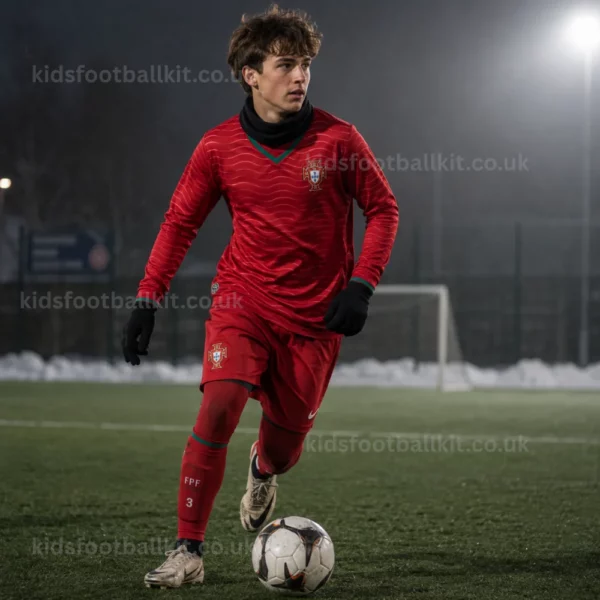 Portugal World Cup 2026 Home Kids Football Kit (Long Sleeve, With Socks)