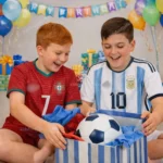 Portugal and Argentina World Cup Home Kids Football Kit 2026 with socks_RONALDO 7 and MESSI 10 -image