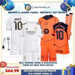 Real Madrid Home& Barcelona Third Kids Kit 25_26 - MBAPPÉ 10 & LAMINE YAMAL 10