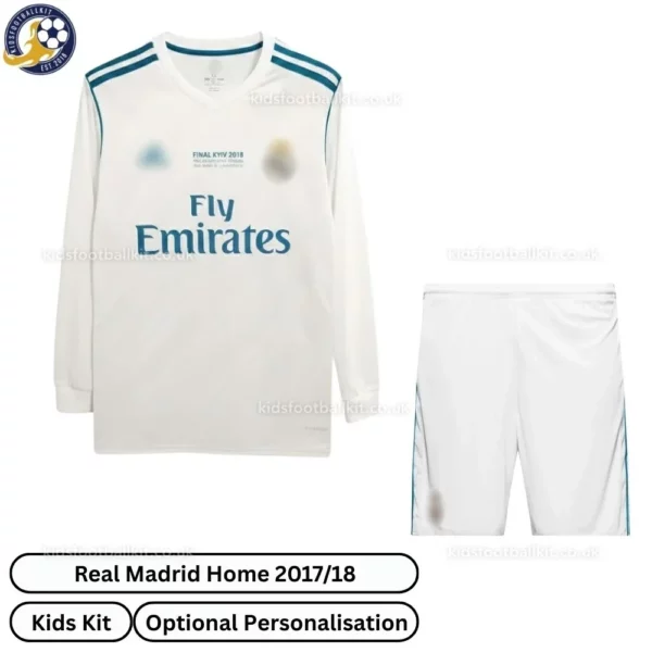 Real Madrid Home Kids Football Kit 2017_18-lv front view