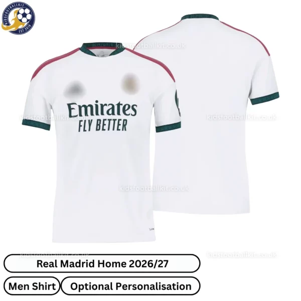Real Madrid Home Men Shirt 26_27-over view
