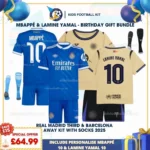 Real Madrid Third & Barcelona Away Kids Kit 25_26 - MBAPPÉ 10 & LAMINE YAMAL 10