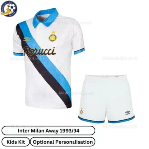 Retro Inter Milan Away Kids Football Kit 1993_94-front view